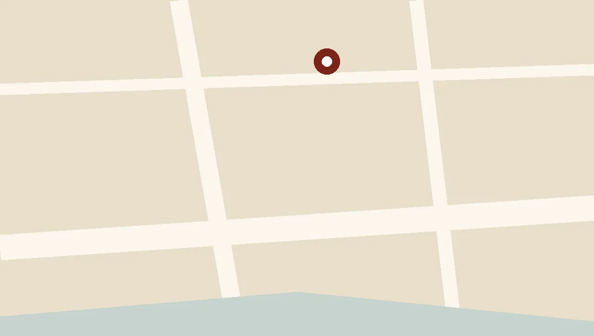 Drawn map of the streets around 120 Harbor Street