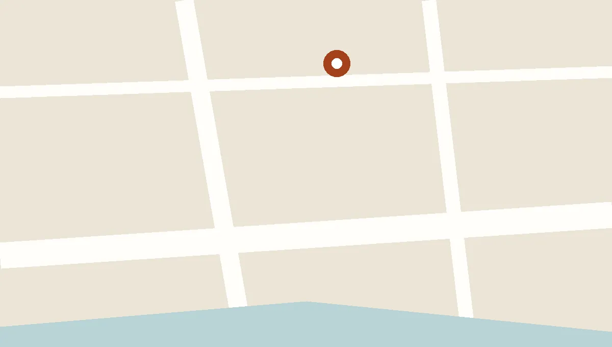 Drawn map of the streets around 120 Harbor Street